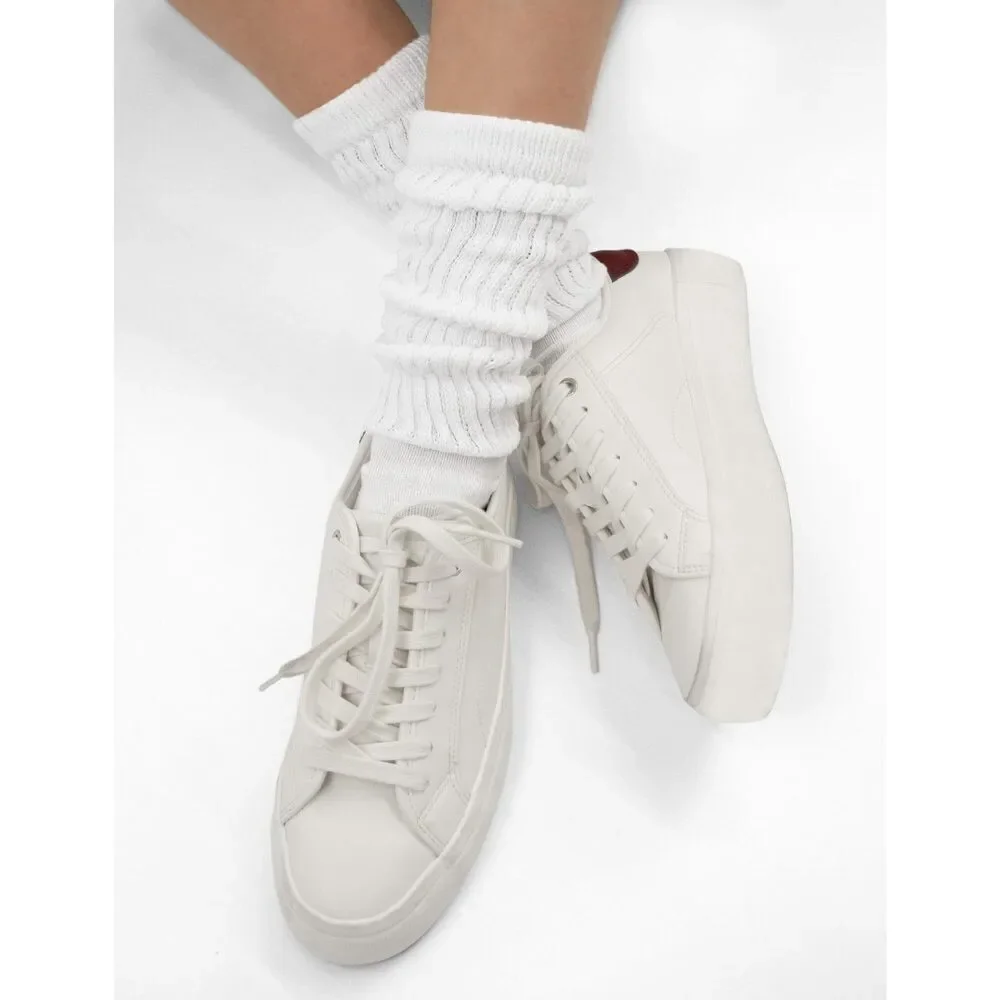 HUE Women's Slouch Socks 3 Pair Pack White One Size